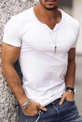 ανδρικό κοντομάνικο μπλουζάκι TENDIDO WHITE