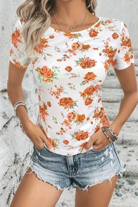 γυναικείο κοντομάνικο μπλουζάκι BIONDEFA ORANGE