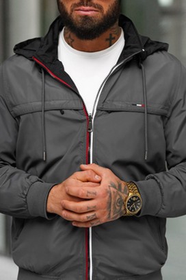 ανδρικό μπουφάν διπλής όψης MOLONZO GREY