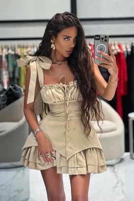 φόρεμα AZALINZA BEIGE
