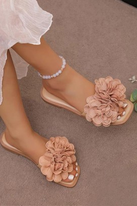 Dámské pantofle LERMOLA BEIGE