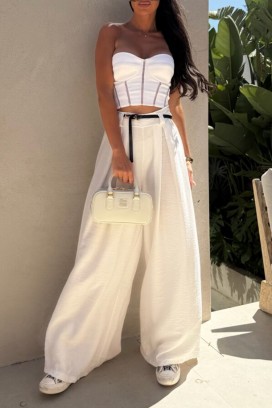 Nohavice OVELZA WHITE