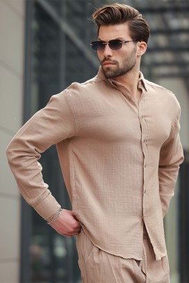 Košile MIRVOLZO BEIGE