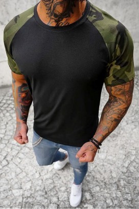 ανδρικό κοντομάνικο μπλουζάκι REZFO BLACK