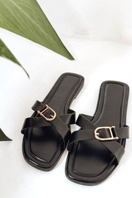 γυναικείες παντόφλες ORVELVA BLACK