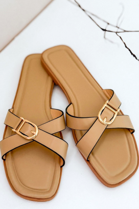 γυναικείες παντόφλες ORVELVA BEIGE