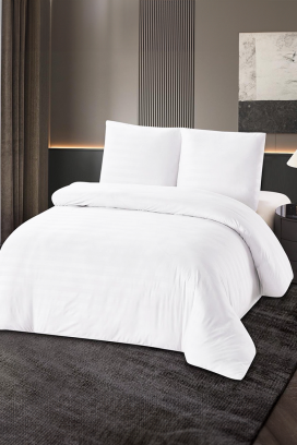 σετ κρεβατοκάμαρας KRONESA WHITE 200x220 cm βαμβακερό - 3 τεμάχια