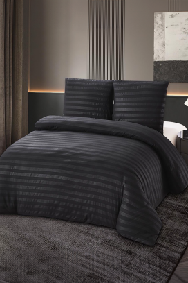 σετ κρεβατοκάμαρας KRONESA BLACK 200x220 cm βαμβακερό - 3 τεμάχια