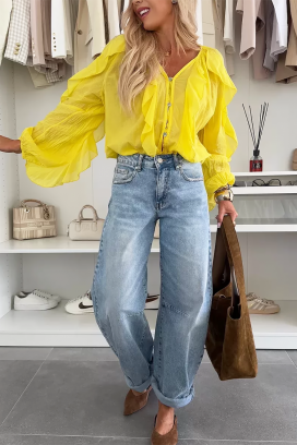γυναικεία μπλούζα VEONINA YELLOW