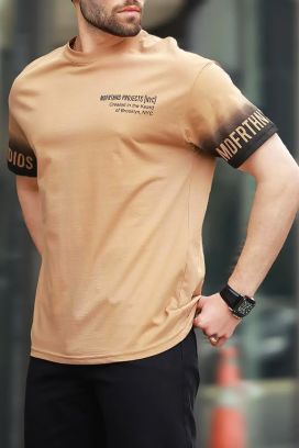 ανδρικό μπλουζάκι SHELVO BEIGE
