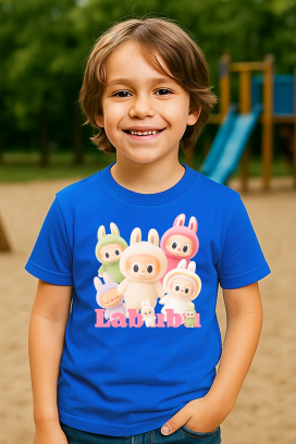 παιδικό μπλουζάκι LABUBU KIDDY BLUE