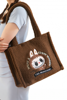 γυναικεία τσάντα LABUBU MONSTERS BROWN