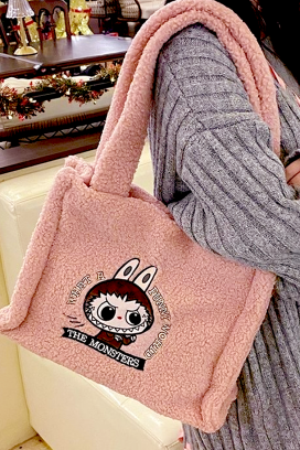 γυναικεία τσάντα LABUBU MONSTERS PINK