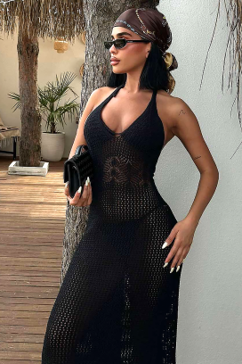 φόρεμα παραλίας OFELMIDA BLACK