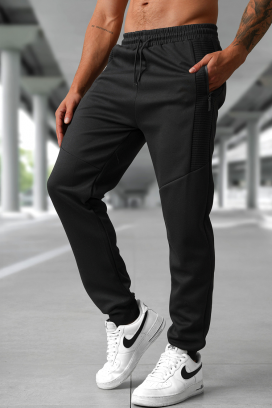 ανδρικό παντελόνι RENEGO BLACK