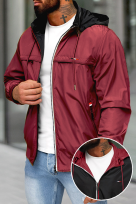 ανδρικό μπουφάν διπλής όψης MOLONZO BORDO