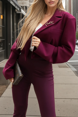 σακάκι IVENDINA BORDO
