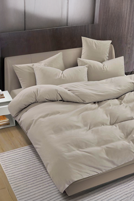 σετ κρεβατοκάμαρας SOLPESA BEIGE 160x200 cm βαμβακερό - 3 τεμ.