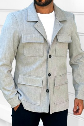 ανδρικό παλτό KARMOLO GREY