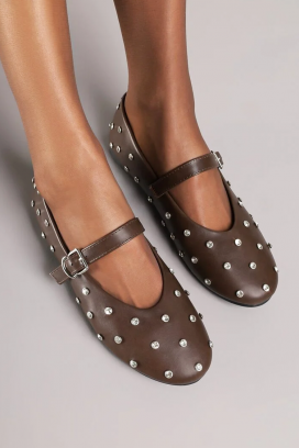 γυναικεία παπούτσια BALENZA BROWN