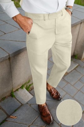 ανδρικό παντελόνι JINZO BEIGE