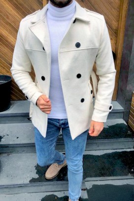 ανδρικό παλτό TORONTO ECRU