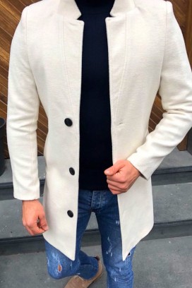 ανδρικό παλτό MONENZO ECRU