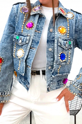 τζιν μπουφάν VELSONFA BLUE