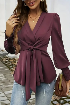 γυναικεία μπλούζα GIRFOLZA BORDO
