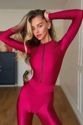 ολόσωμη φόρμα SELFERVA PINK