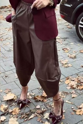 παντελόνι VRAMONDA BROWN