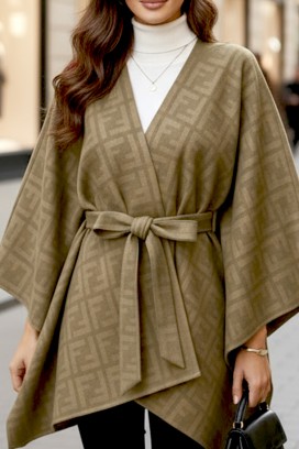 πόντσο DERLONDA BEIGE