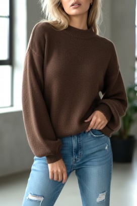 πουλόβερ VIZONDRA BROWN