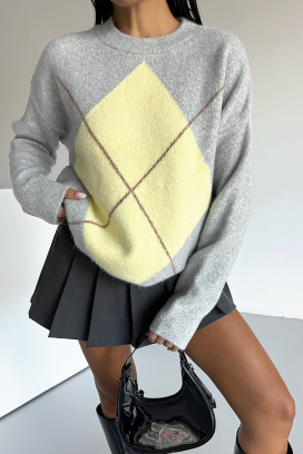 πουλόβερ PULDINA GREY