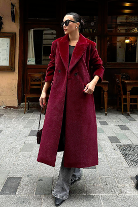 παλτό AGARONA BORDO