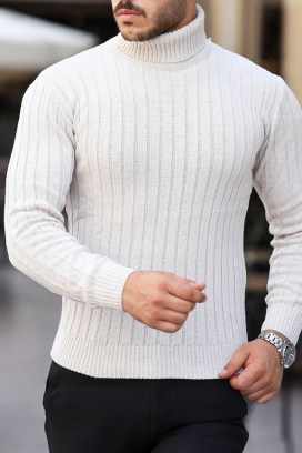 ανδρικό πουλόβερ BERELGO ECRU