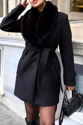 παλτό DOLNEVA BLACK