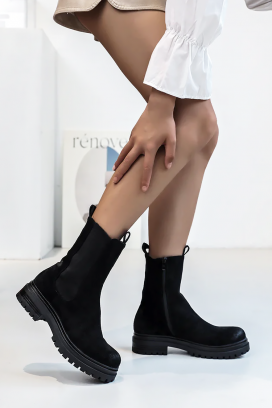 γυναικεία μποτάκια ALOMENDA BLACK