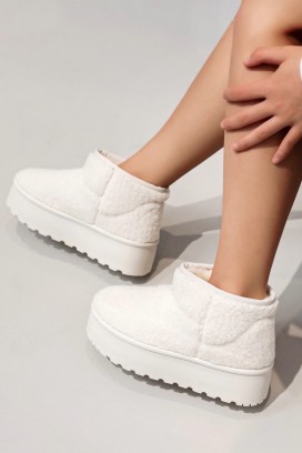 γυναικεία μποτάκια PUHVILZA WHITE