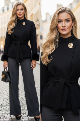 παλτό BLOFLINDA BLACK