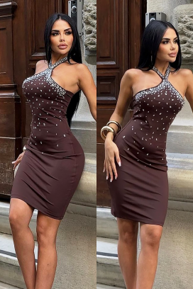 φόρεμα LENDOLZA BROWN