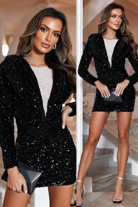 φόρεμα MOLTERZA BLACK