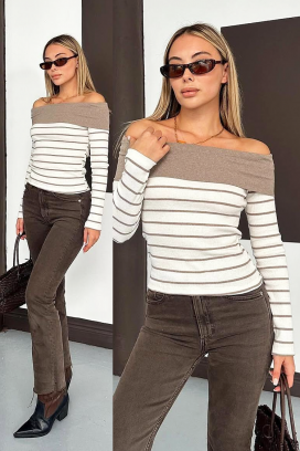 γυναικεία μπλούζα PRESTILJA MOCHA