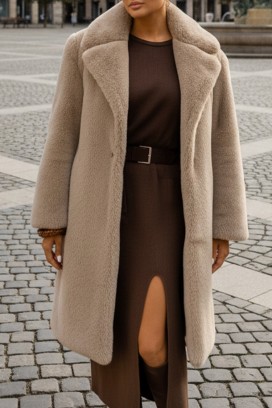 παλτό OLGANIRA BEIGE