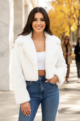 μπουφάν LAVIRA WHITE