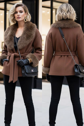 παλτό ZARKENZA BROWN