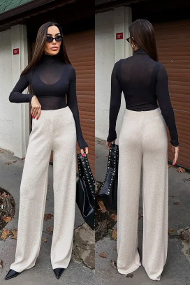 παντελόνι DAVERDA ECRU