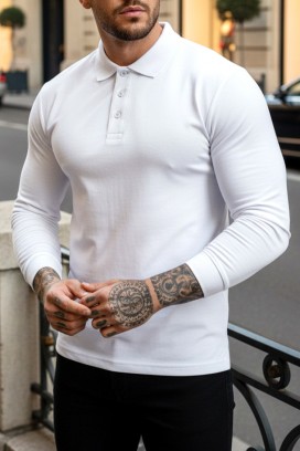 ανδρική μπλούζα LEROJO WHITE