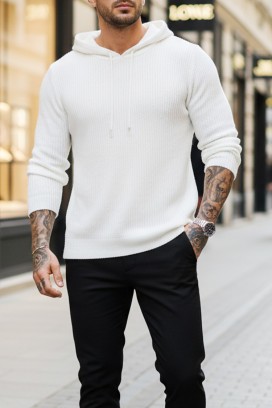 ανδρικό πουλόβερ JEROLDO WHITE