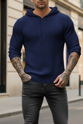 ανδρικό πουλόβερ JEROLDO NAVY